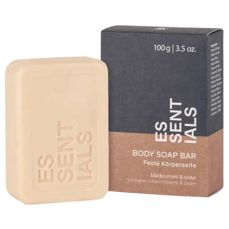 ESSENTIALS Feste Körperseife Feste Seife 100 g Geprüft