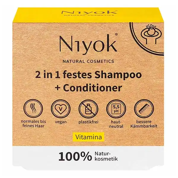 Nur Für Kurze Zeit 2 in 1 festes Shampoo + Conditioner - Vitamina 2in1 Festes Shampoo und Conditioner 80 g