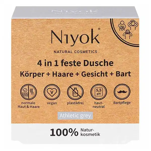 Top-Angebot 4 in 1 feste Dusche - Athletic grey Festes Shampoo 80 g
