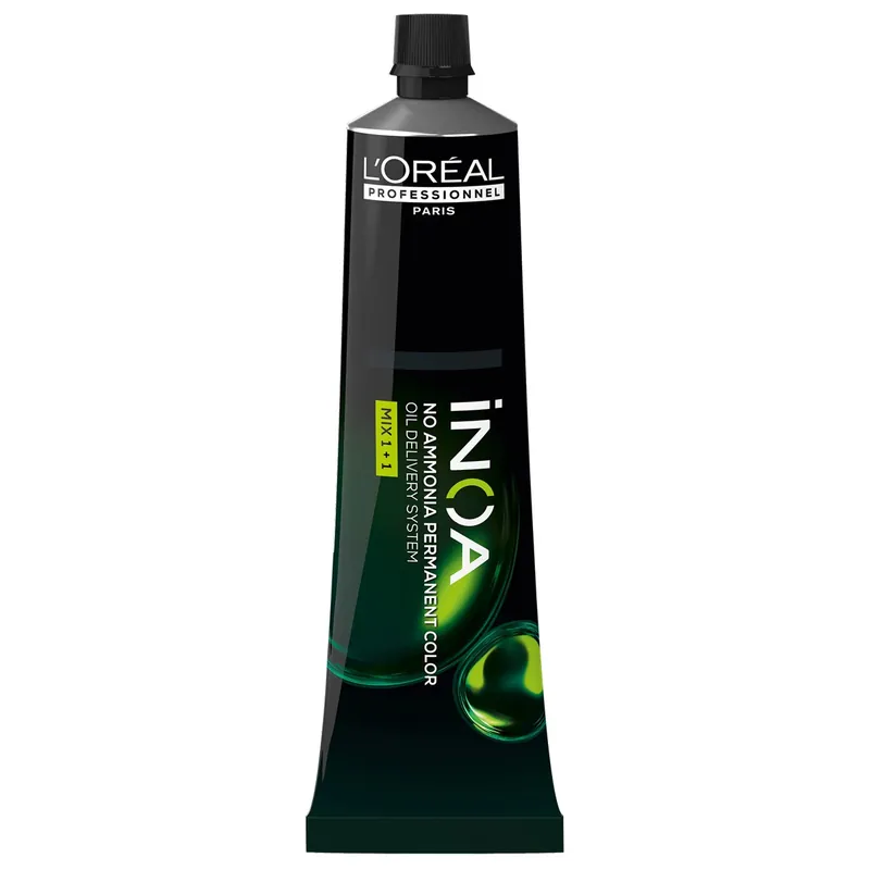 INOA No Ammonia Permanent Color Haarfarbe 1 Schwarz, Tube 60 ml Neu Im Sortiment