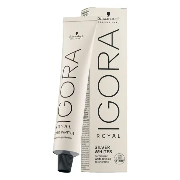 Online Kaufen IGORA ROYAL SILVER WHITES Permanent Color Creme Haarfarbe Dove Grey Tube 60 ml