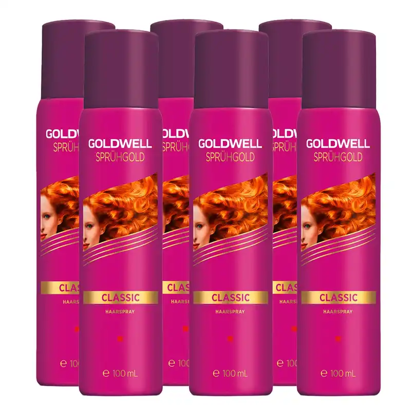 Sprühgold Classic Haarspray 6er Set Mini Haarstyling-Set 600 ml Neue Ware