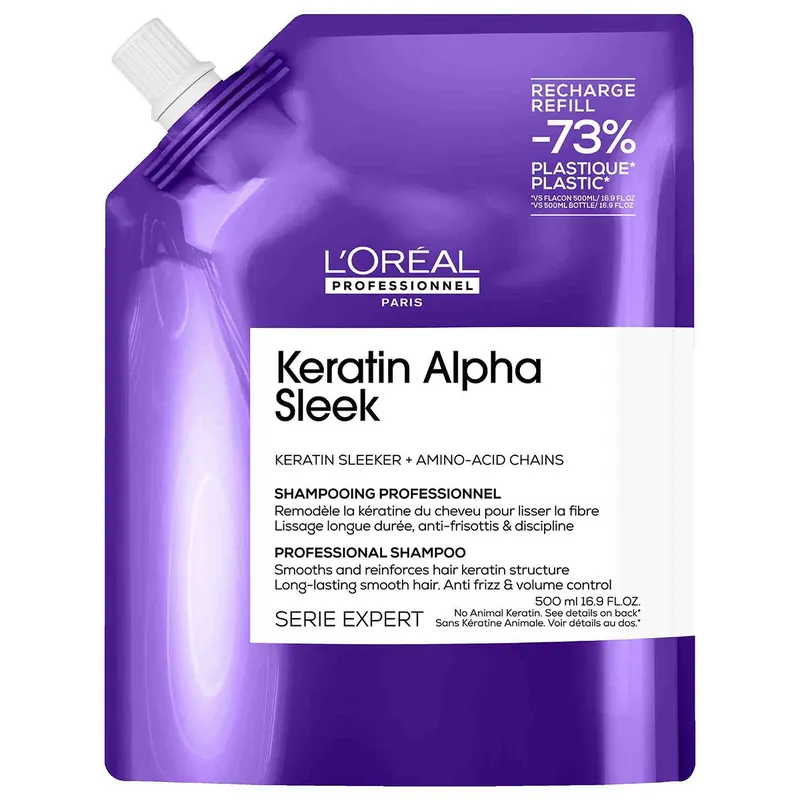 Serie Expert Keratin Alpha Sleek Professional Shampoo Refill Shampoo 500 ml Preis Gesenkt