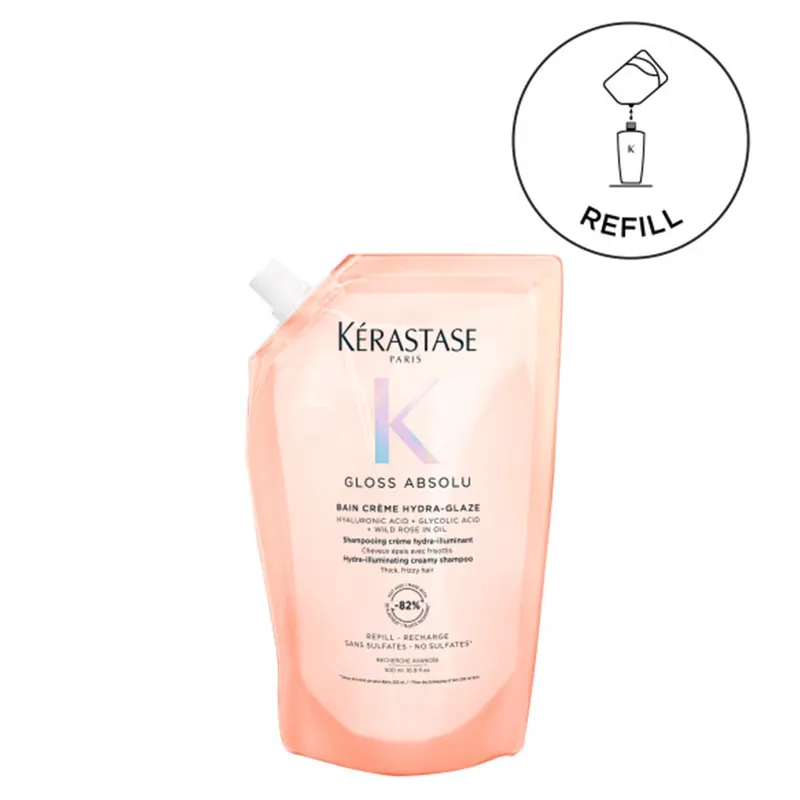 Solange Der Vorrat Reicht Gloss Absolu Bain Crème Hydra-Glaze Nachfüllbeutel Shampoo 500 ml