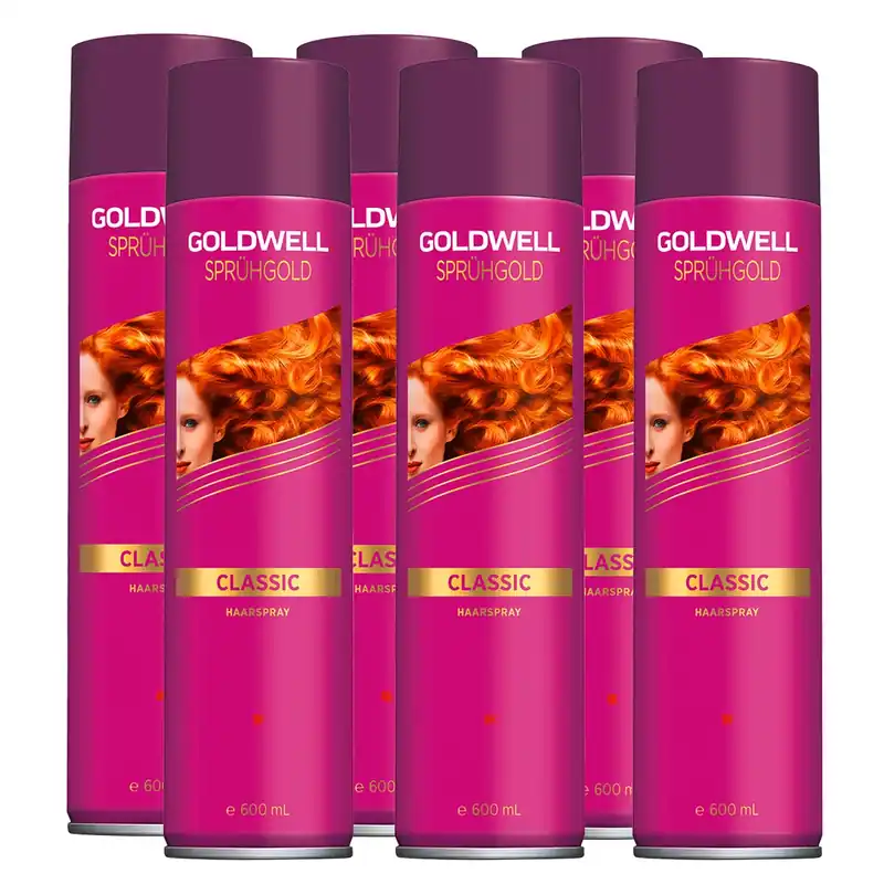 Schneller Versand Sprühgold Classic Haarspray 6er Set Maxi Haarstyling-Set 3600 ml