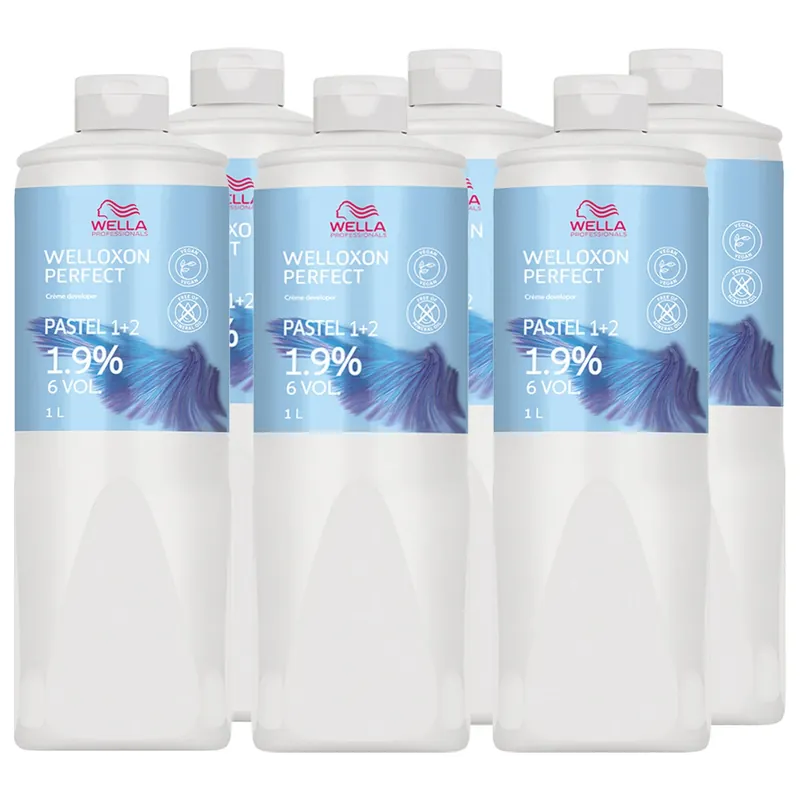 Welloxon Perfect Creme Developer 6er Set 1,9 % - 6 Vol Entwickler 6 l Bestseller