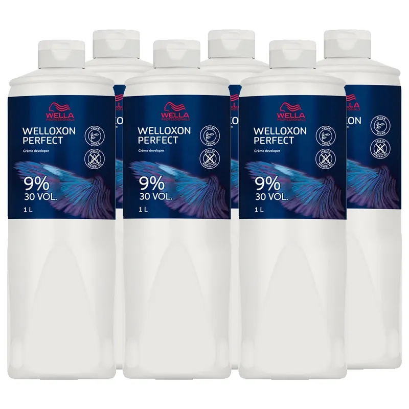 Aktuell Welloxon Perfect Creme Developer 6er Set 9 % - 30 Vol. Entwickler 6 l