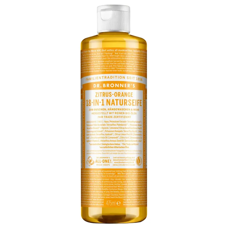 Markenprodukt 18-IN-1 NATURSEIFE Zitrus-Orange Flüssigseife 475 ml
