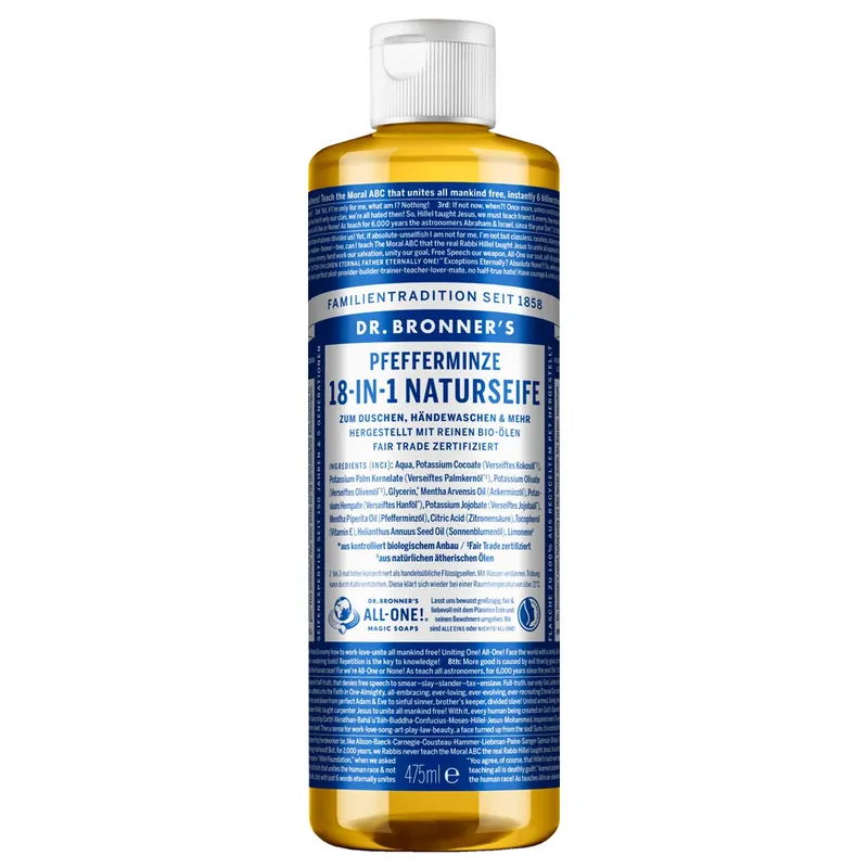 Solange Der Vorrat Reicht 18-IN-1 NATURSEIFE Pfefferminze Flüssigseife 475 ml