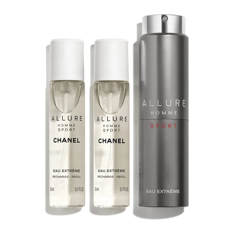 Bestseller ALLURE HOMME SPORT EAU EXTRÊME EAU DE PARFUM NACHFÜLLBARER TASCHENZERSTÄUBER 3 x 20 ml