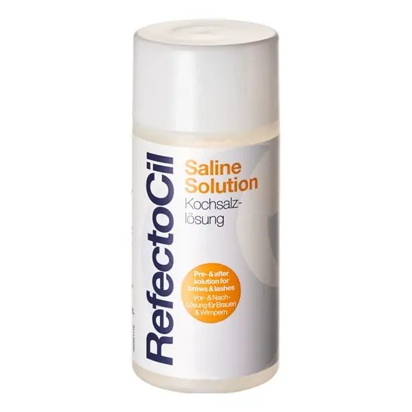 Rabatt Saline Solution - Kochsalzlösung Augenbrauen- und Wimpernfarbe 150 ml
