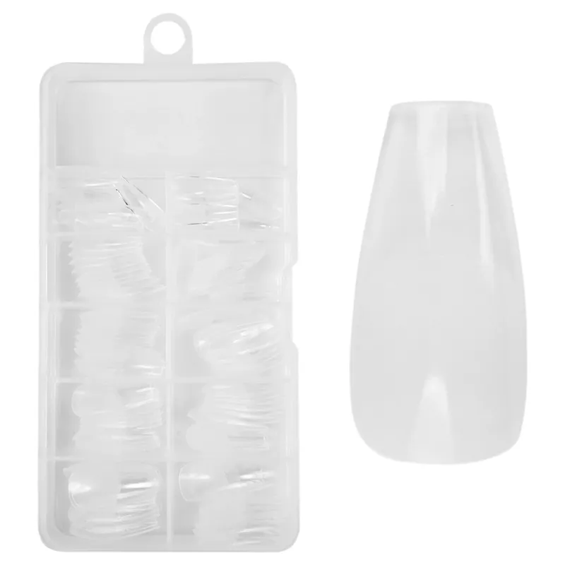 No File - Press-On Fullcover Tips clear – Ballerina - medium Nageltips 100 Stck. Saisonangebot