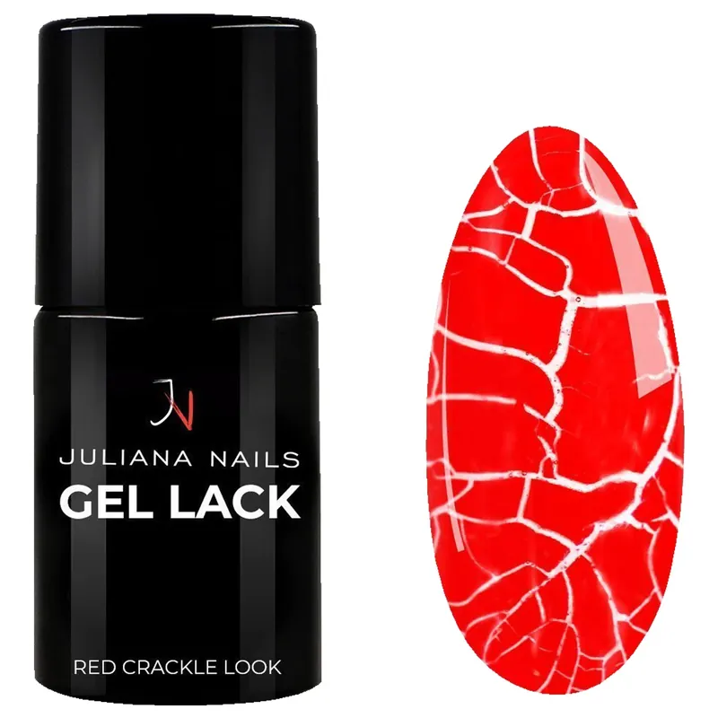 Bestseller Gel Lack Red Crackle Look UV Gel Lack 6 ml