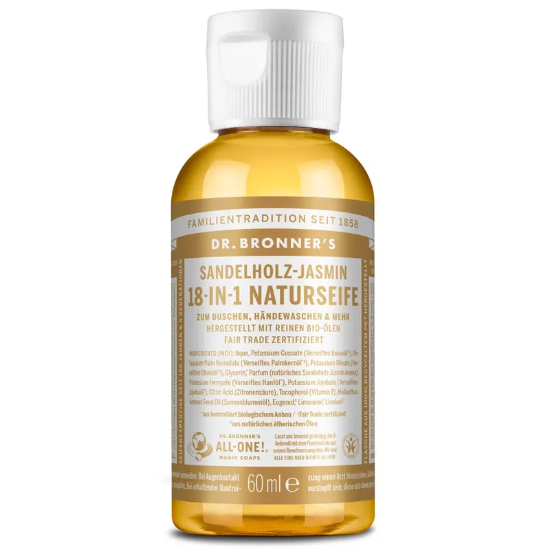 Schneller Versand 18-IN-1 NATURSEIFE Sandelholz-Jasmin Flüssigseife 60 ml