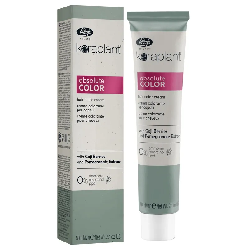 Ausverkauf Keraplant Absolute Color Hair Color Cream Haarfarbe 1/00 Intense Black 60 ml