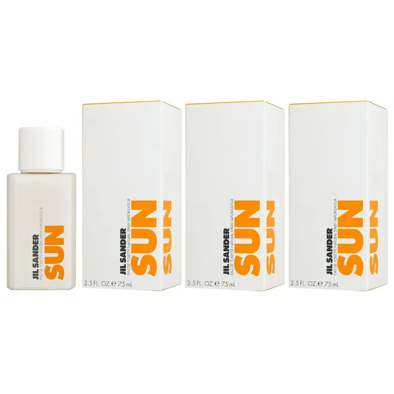 Heißes Angebot Jil Sander Sun 3 x 75 ml Eau de Toilette EDT Set Damenduft Damen Duft