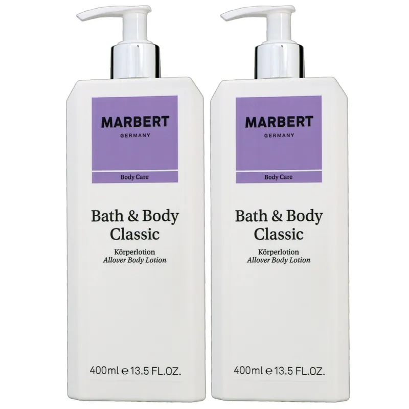 Marbert Bath & Body Classic 2 x 400 ml Bodylotion Body Lotion Körperlotion Set Neu Im Sortiment