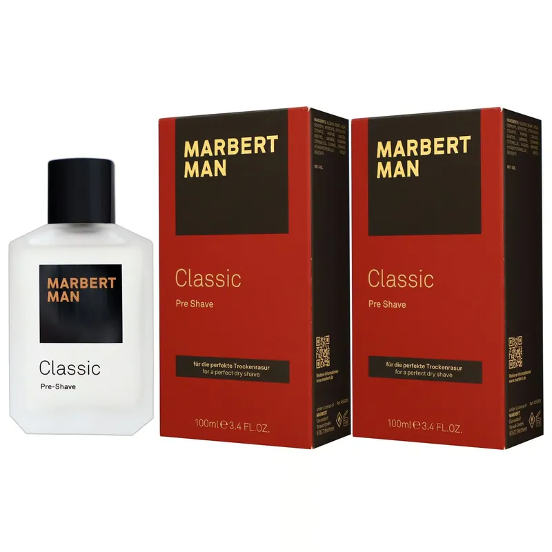 Marbert Man Classic 2 x 100 ml Pre Shave Lotion Set Neu