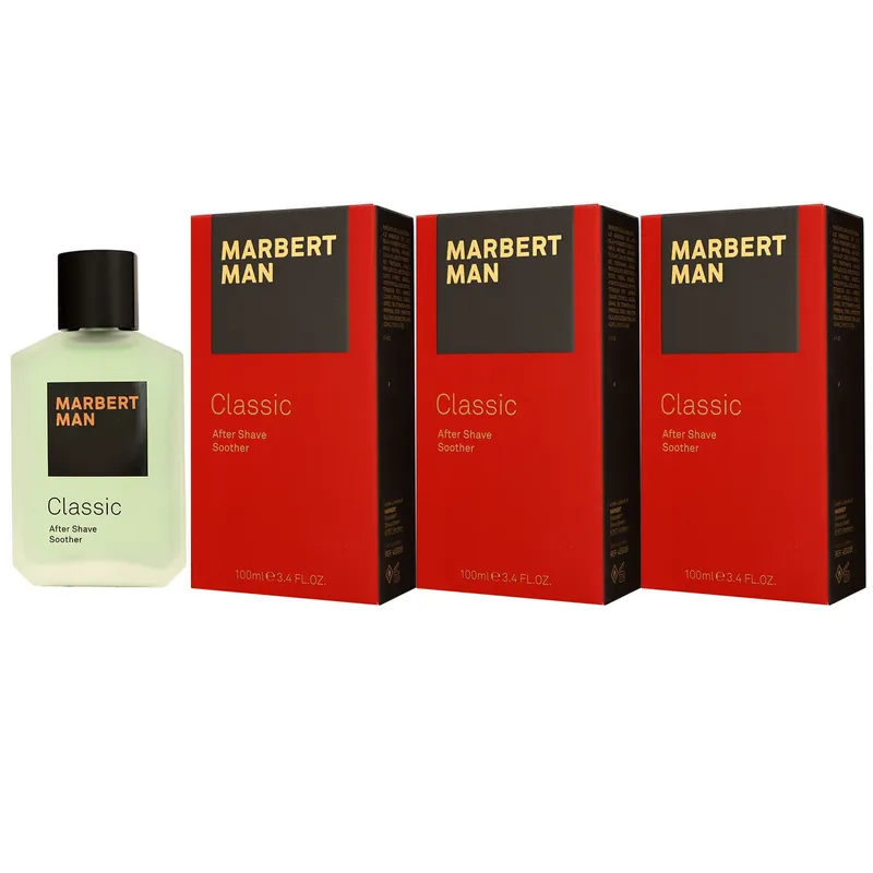 Neue Kollektion Marbert Man Classic 3 x 100 ml Aftershave Soother After Shave Set