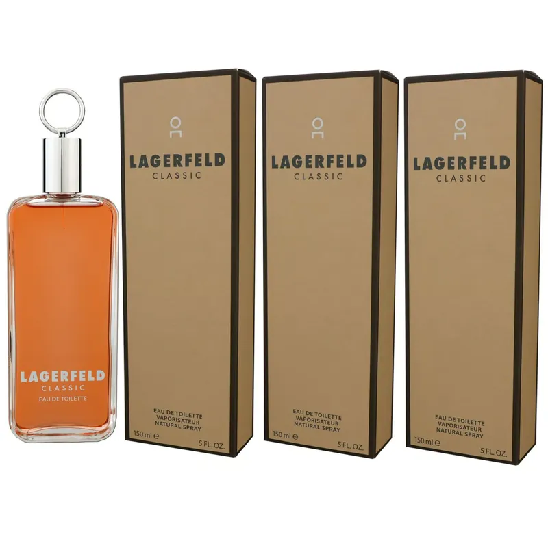 Karl Lagerfeld Classic 3 x 150 ml Eau de Toilette EDT XXL Set Herrenduft Expressversand