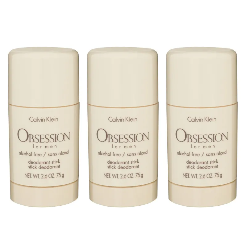 Calvin Klein Obsession for Men 3 x 75 ml Deostick Deo Stick Deodorant Set Must-Have