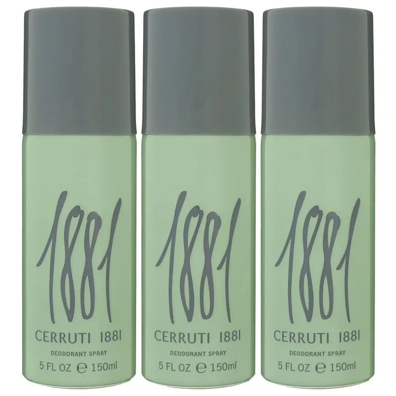 Zertifiziert Cerruti 1881 pour Homme 3 x 150 ml Deospray Deodorant Spray Deo Spray Deodorant Set
