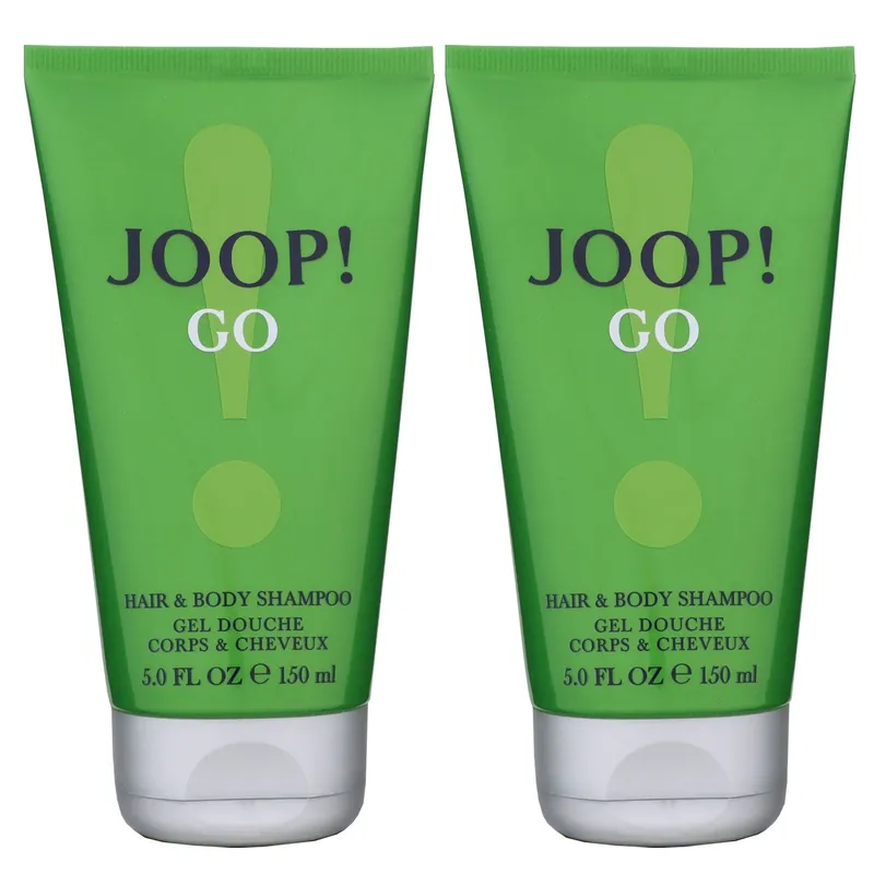 Joop Go 2 x 150 ml Hair & Body Shampoo Showergel Shower Gel Duschgel Set Begrenztes Angebot