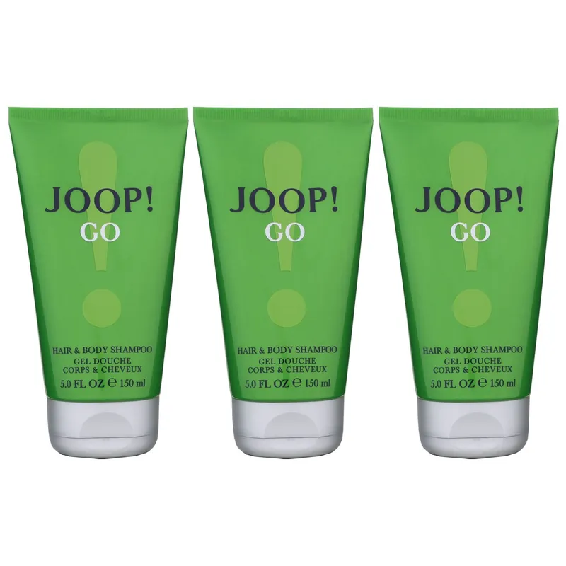 Online Kaufen Joop Go 3 x 150 ml Hair & Body Shampoo Showergel Shower Gel Duschgel Set