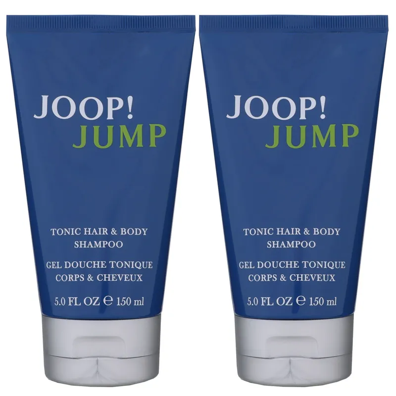 Joop Jump 2 x 150 ml Tonic Hair & Body Shampoo Duschgel für Körper & Haar Set Sale