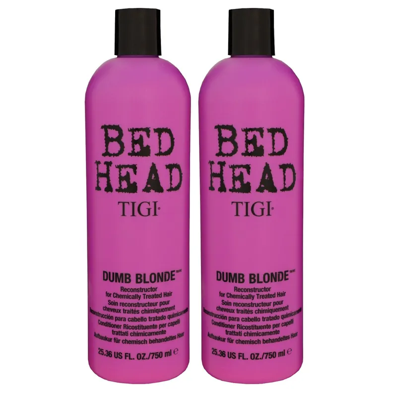 Tigi Bed Head Dumb Blonde Reconstructor 2 x 750 ml Conditioner Pflege Spülung Zertifiziert