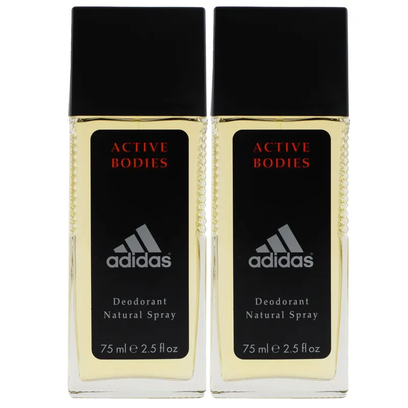 Adidas Active Bodies 2 x 75 ml Deodorant Natural Spray Set Geprüft