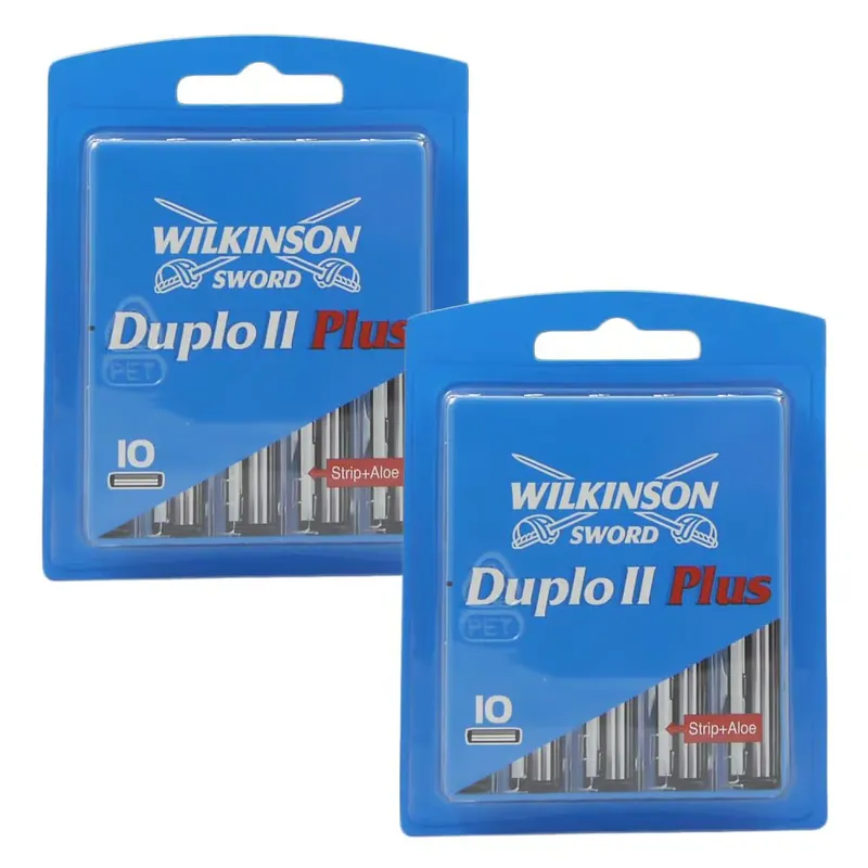 Direkt Vom Hersteller Wilkinson Sword Duplo II Plus 2 x 10 Rasierklingen mit Aloe Vera Set