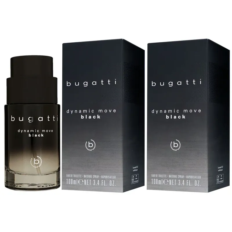 Neue Kollektion Bugatti Fashion Dynamic Move Black 2 x 100 ml Eau de Toilette EDT Set