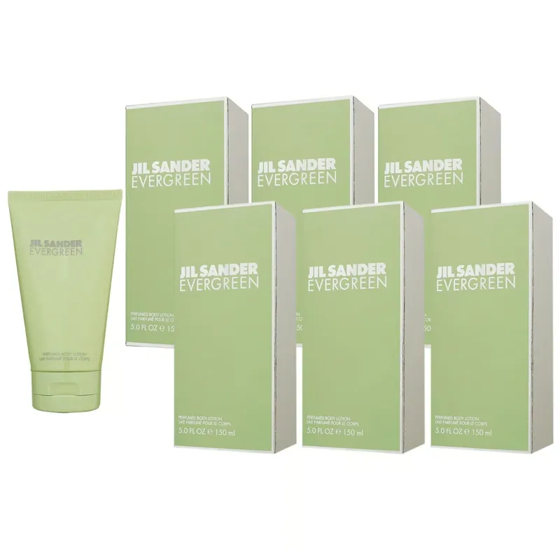 Nur Für Kurze Zeit Jil Sander Evergreen 6 x 150 ml Bodylotion Körperlotion Set