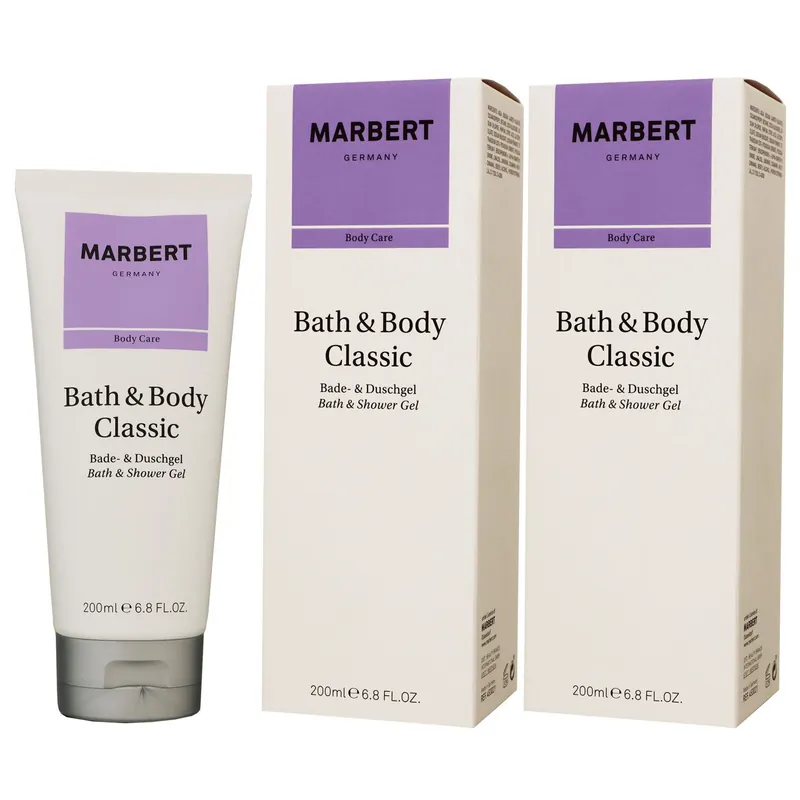 Zertifiziert Marbert Bath & Body Classic 2 x 200 ml Duschgel Showergel Set