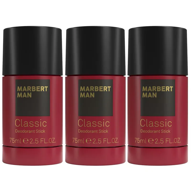 Marbert Man Classic 3 x 75 ml Deostick Deodorant Stick Deo Stick Deodorant Set Rabatt