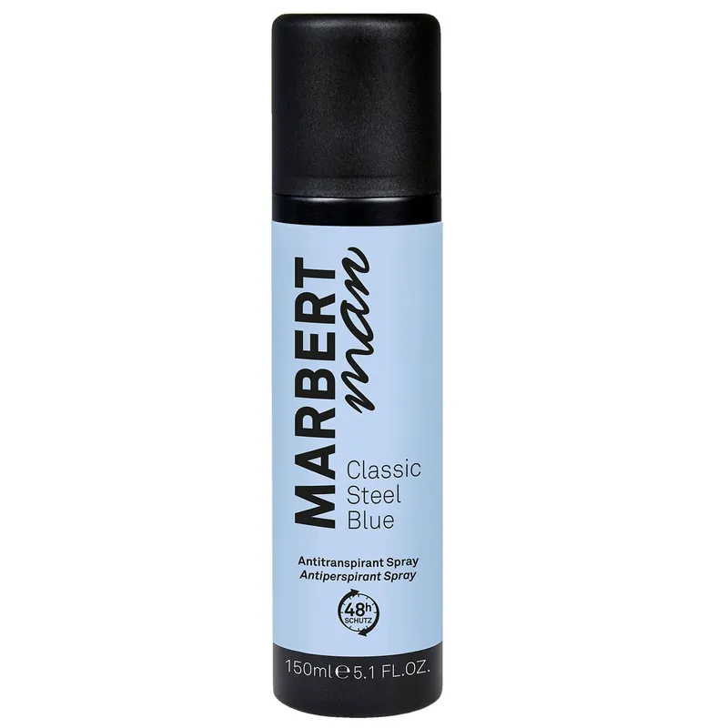 Marbert Man Classic Steel Blue 150 ml Antitranspirant Spray Deospray Markenprodukt