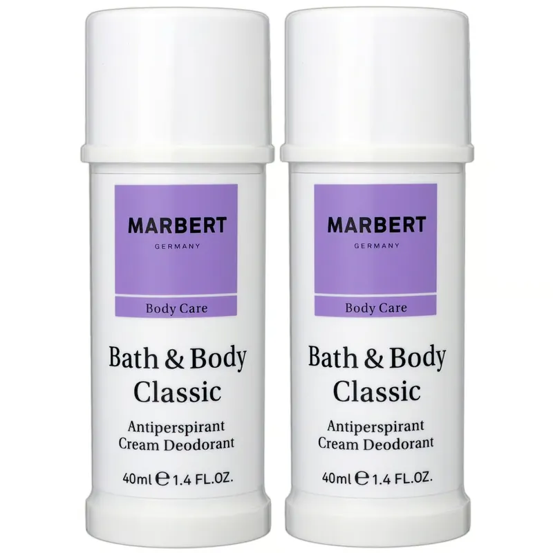 Aktuell Marbert Bath & Body Classic 2 x 40 ml Cream Deodorant Set Creme für empfindliche sensible Haut