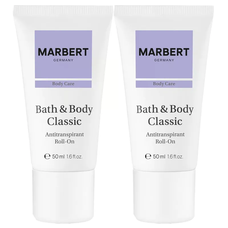 Marbert Bath & Body Classic 2 x 50 ml Antipersipirant Deodorant Deo Roll-On Set Nur Heute