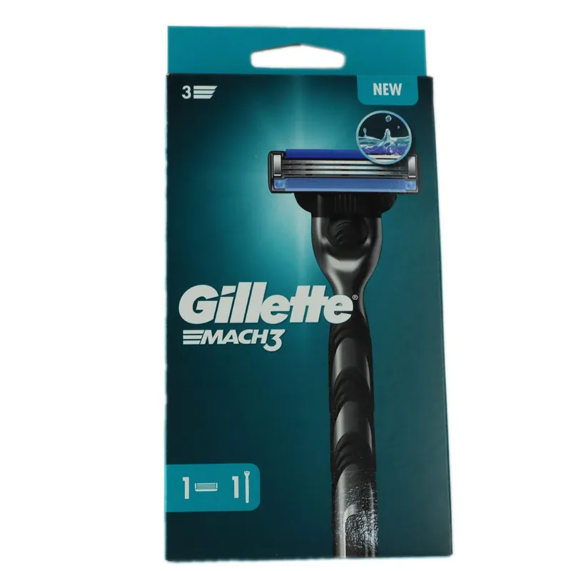 Gillette Mach 3 Rasierapparat Herrenrasierer Gesicht 1 Griff + 1 Klinge Neu