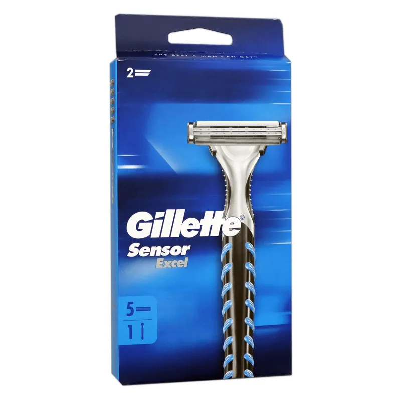 Günstig Gillette Sensor Exel Rasierer mit 5 Klingen