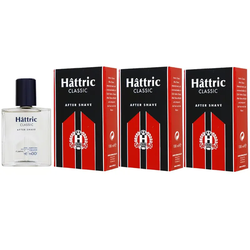 Hattric Classic After Shave 3 x 100 ml Rasierwasser Set Preisknaller