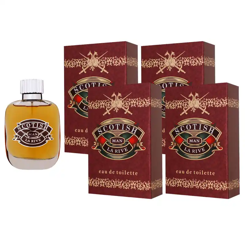 Abverkauf La Rive Scotish 4 x 90 ml Eau de Toilette EDT Set Herrenduft