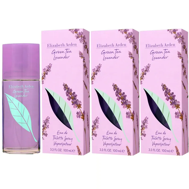 Elizabeth Arden Green Tea Lavender 3 x 100 ml Eau de Toilette EDT Set Markenprodukt