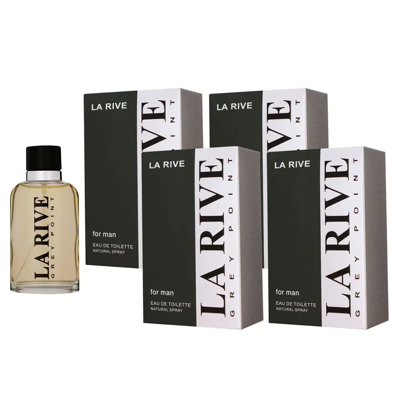 Jetzt Kaufen La Rive Grey Point 4 x 90 ml Eau de Toilette EDT Set Herrenduft