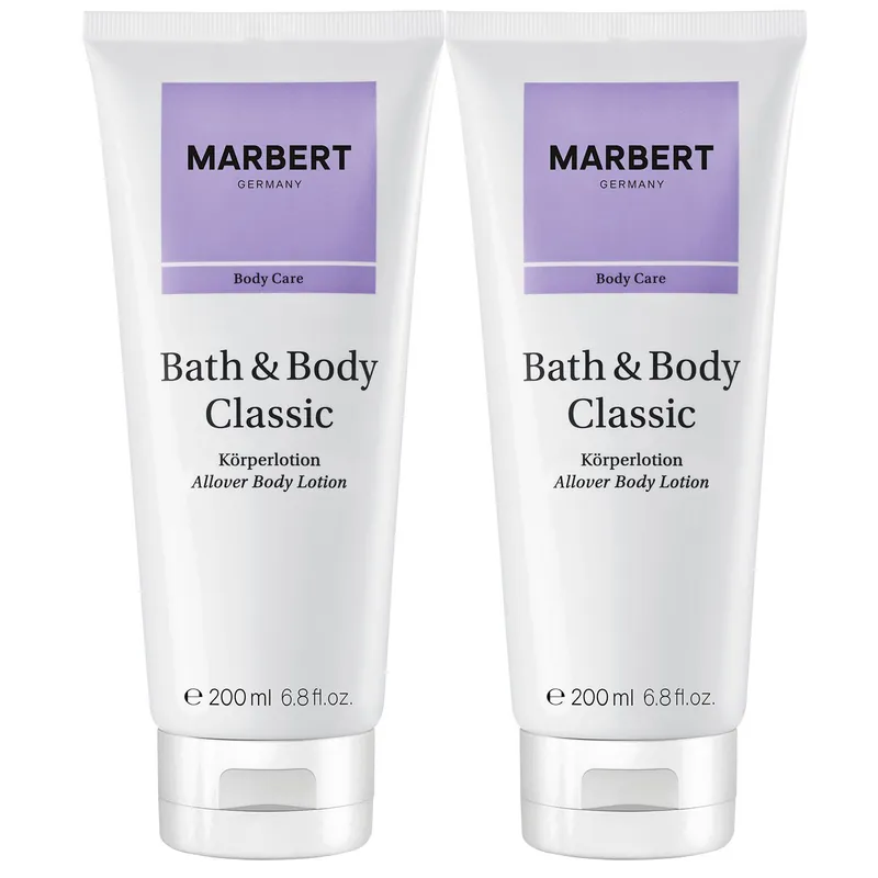 Marbert Bath & Body Classic 2 x 200 ml Bodylotion Body Lotion Körperlotion Set Abverkauf
