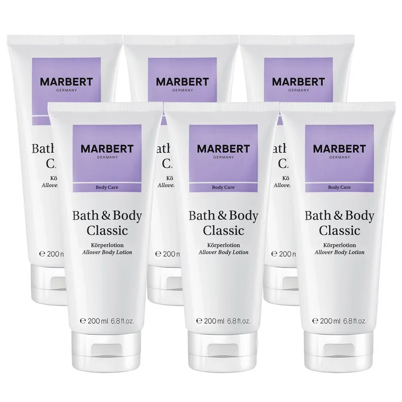 Billig Marbert Bath & Body Classic 6 x 200 ml Bodylotion Body Lotion Körperlotion Set