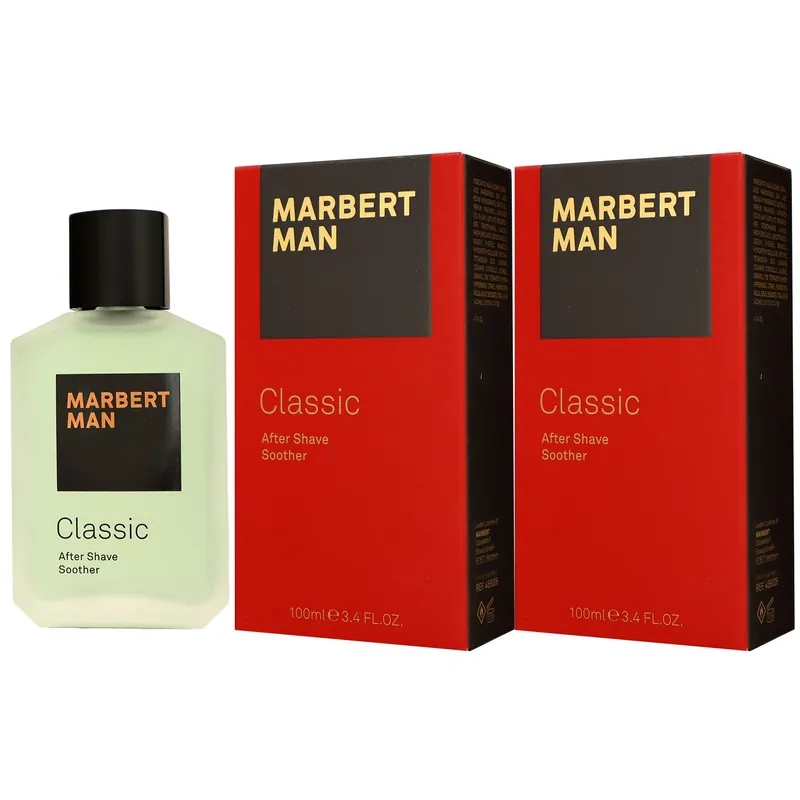 Marbert Man Classic 2 x 100 ml Aftershave Soother After Shave Set Echt