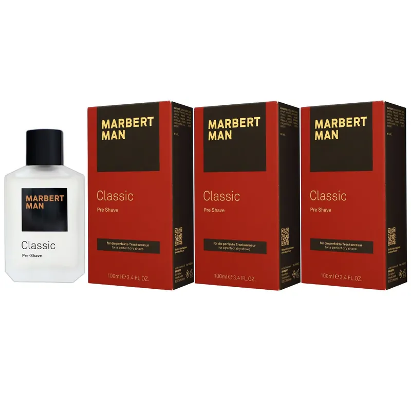 Top-Angebot Marbert Man Classic 3 x 100 ml Pre Shave Lotion Set