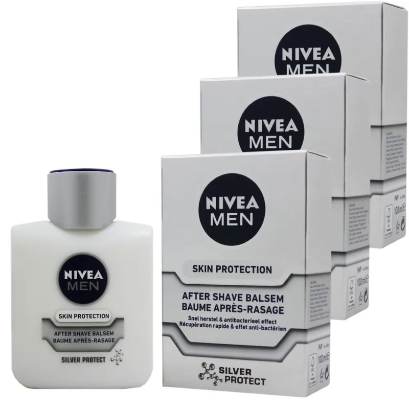 Preiswert Nivea Men Silver Protect After Shave Balm Balsam 3 x 100 ml Set